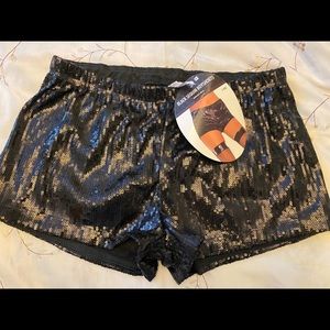 Black sequin boyshorts